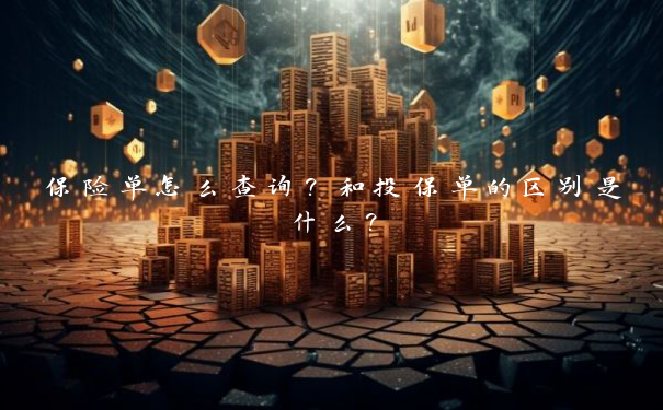 保险单怎么查询？和投保单的区别是什么？