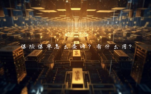 保险保单怎么查询？有什么用？