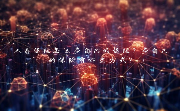 人寿保险怎么查自己的保险？查自己的保险有哪些方式？